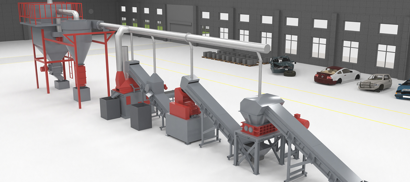 Línea de reciclaje de refrigeradores