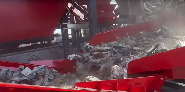 Línea de clasificación y trituración de aluminio fundido