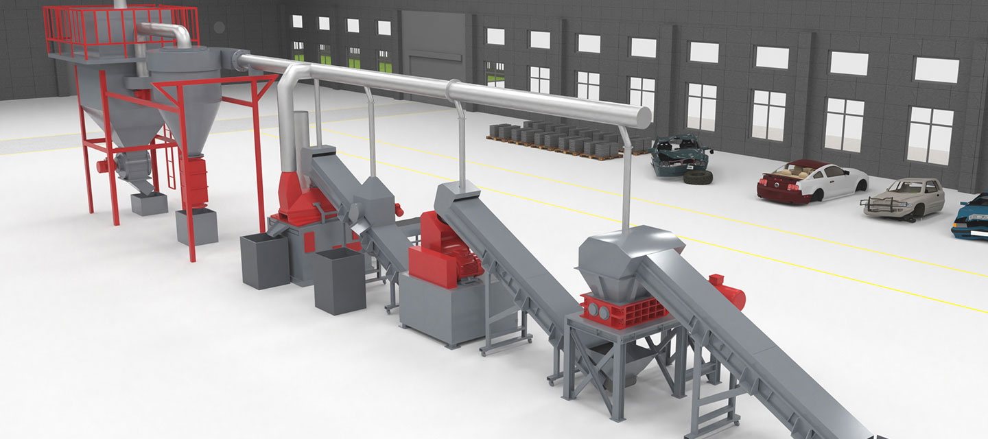 Línea de reciclaje de refrigeradores