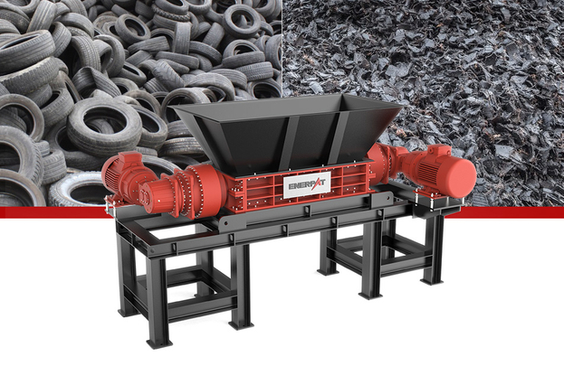 ENERPAT Trituradora de caucho de doble eje