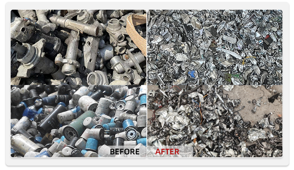 Pruebas de chatarra de acero