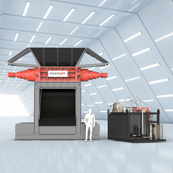 Trituradora industrial de doble eje para metal