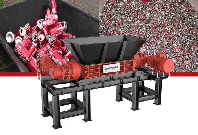 ENERPAT Fábrica de trituradoras de aluminio de doble eje MSB-E2600