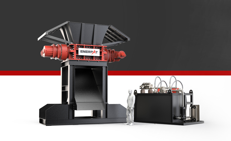 Trituradora hidr&aacute;ulica de acero de doble eje